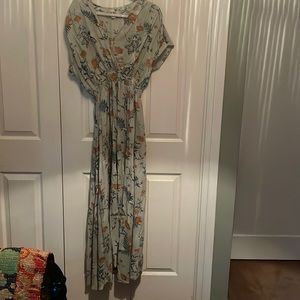 Aura large floral maxi dress.